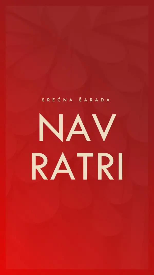 Srećna Šarada Navaratri red modern-simple