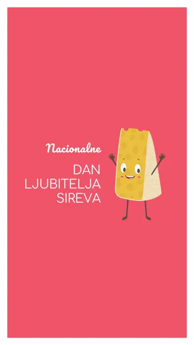 Dan ljubitelja nacionalnog sira pink whimsical-color-block