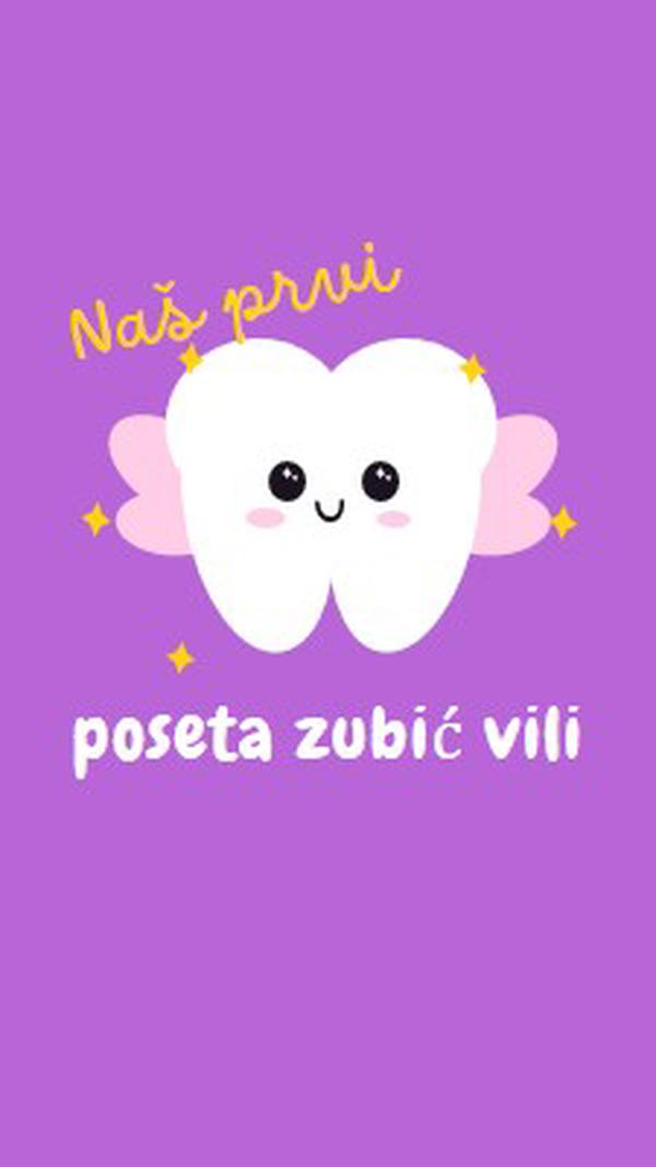 Prva poseta zubić vili purple whimsical-color-block