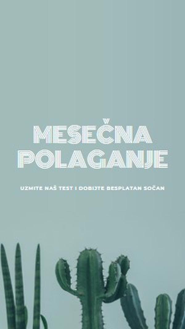 Mesečni test za polaganje green modern-simple