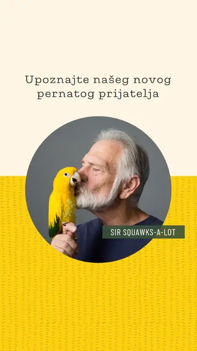 Ptica u ruci yellow organic-simple