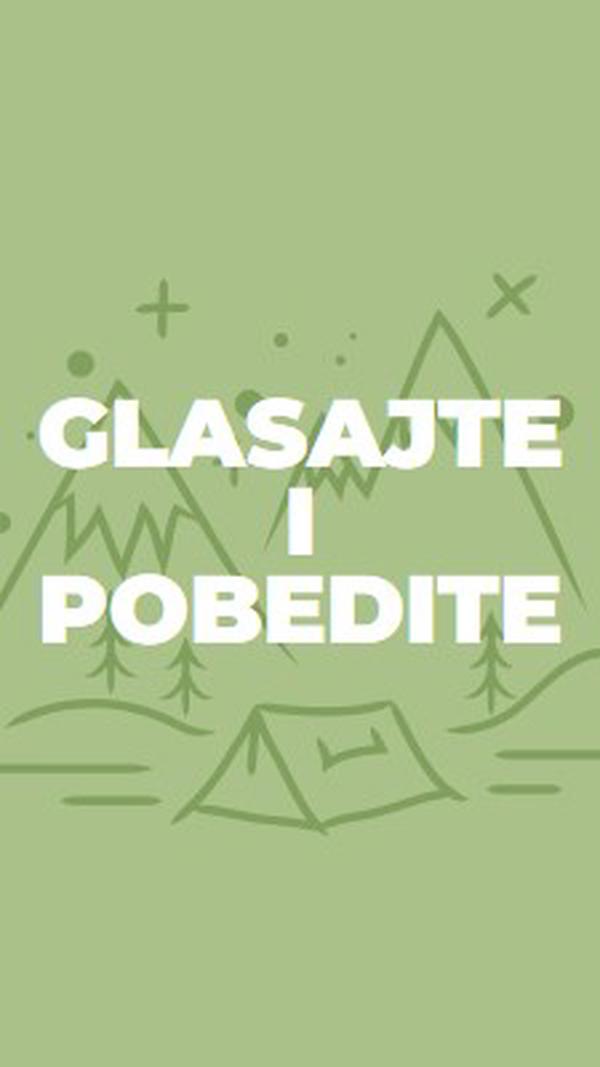 Glasajte i pobedite green whimsical-line