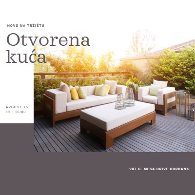 Oaza na otvorenom white modern-simple