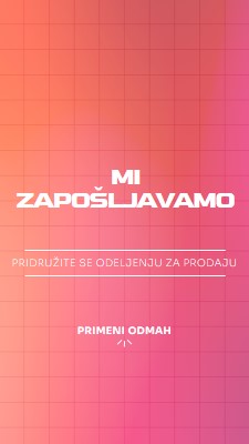 Angaћujmo se. Pridruћi nam se! pink simple,bold,gradient,grid,minimal,bright