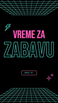 Vreme za zabavu black bold,neon,outline,grid,sci-fi