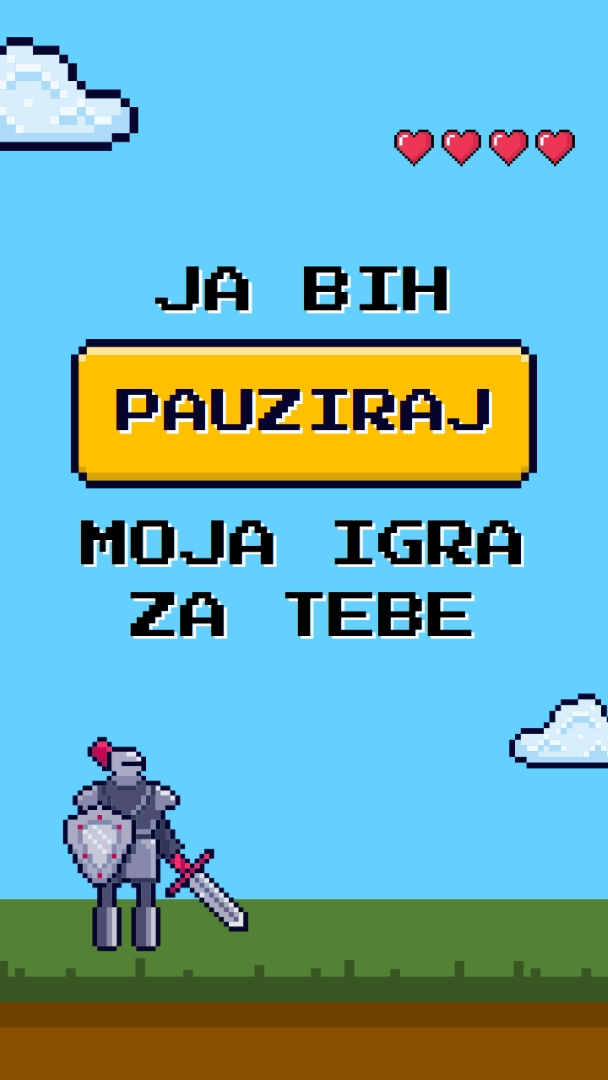 Pauziraжu svoju igru za tebe. blue vibrant,whimsical,game,retro,playful,computer