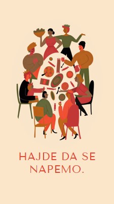 Hajde da se naрemo. brown bright,fun,illustration