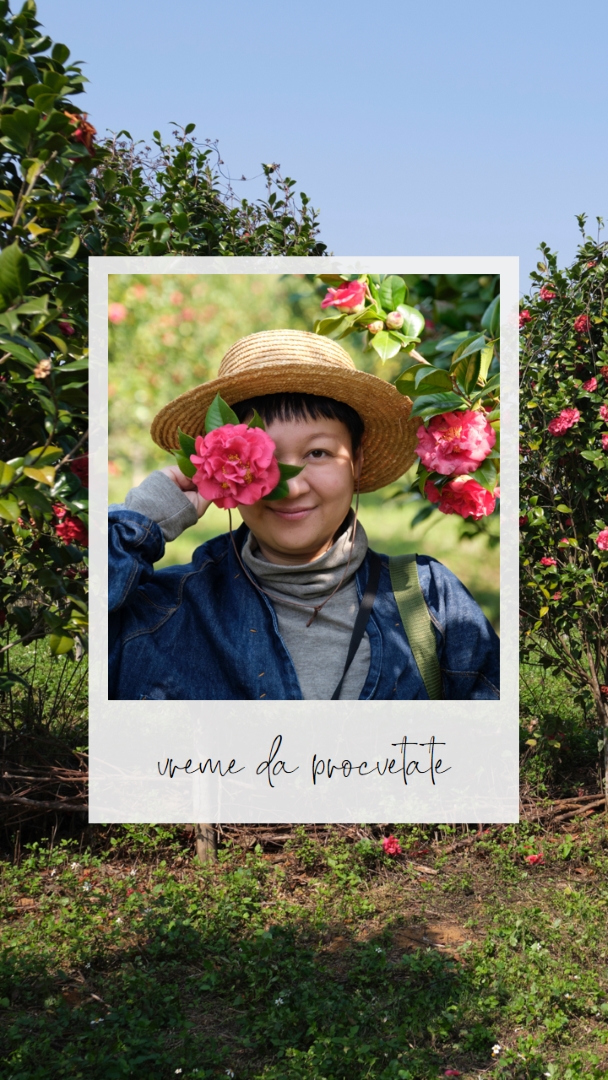 Vreme je da procvetate green simple,photo,collage