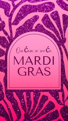 Mardi Gras zabava pink modern,elegant,glitter,handwriting,arch,abstract