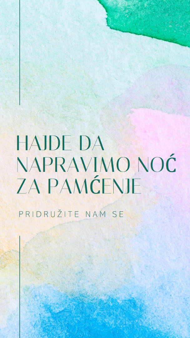 Hajde da napravimo noć za pamćenje green minimal,elegant,watercolor