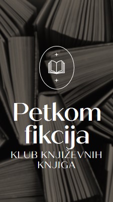 Petak fiktički klub knjiških knjiga black elegant,monochromatic,photo,simple,typographic,symmetrical