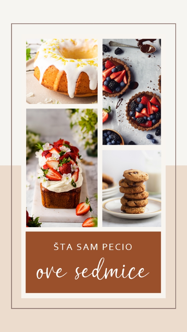 Šta sam pecio ove nedelje brown photographic,grid,collage,simple,graphic,handwriting