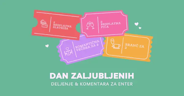 Poklona za Dan zaljubljenih green bright,playful,tickets,retro,shape,overlapping
