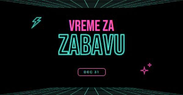 Vreme za zabavu black bold,neon,outline,grid,sci-fi