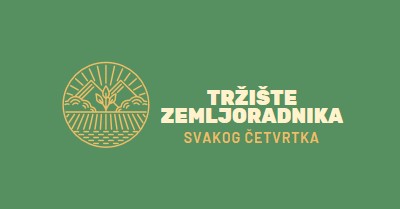 Dođite na tržište poljoprivrednika green clean,simple,logo,organic,typographic,rustic