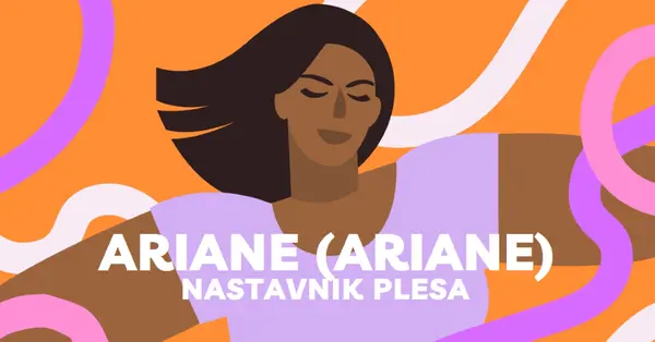Povežite se sa nastavnikom plesa purple simple,illustrated,squiggles,playful,graphic,bold