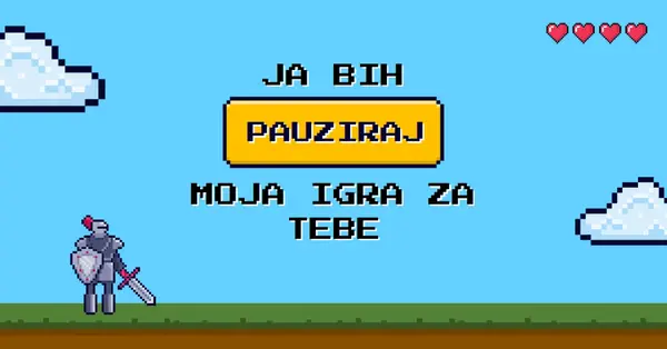 Pauziraжu svoju igru za tebe. blue vibrant,whimsical,game,retro,playful,computer