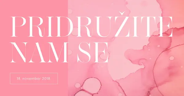 Pridružite nam se na događaju pink elegant,clean,watercolor,classic,simple,minimal