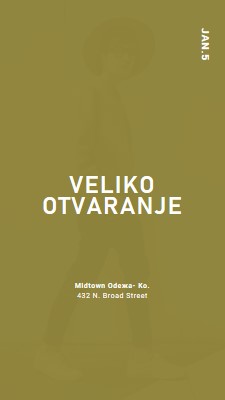 Veliko otvaranje prodavnice odeće green modern-bold