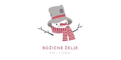 Božićne želje white modern-simple
