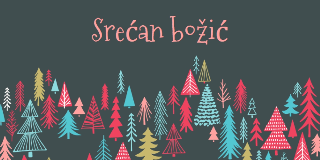 Srećan božić green whimsical-line