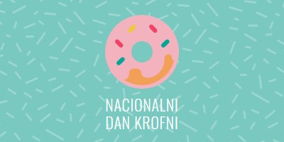 Dan nacionalnih krofni blue modern-simple