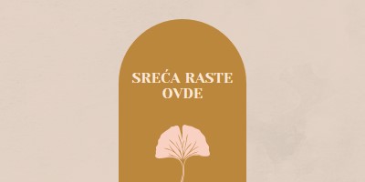 Sreća raste ovde gray organic-boho