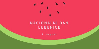 Dan nacionalnog lubenice pink modern-simple