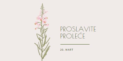 Proslavite proleće white vintage-botanical