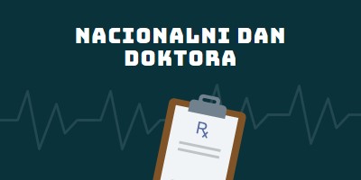 Danas je Nacionalni dan doktora blue modern-simple