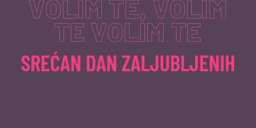 Volim te, Ljubavi. purple modern-bold