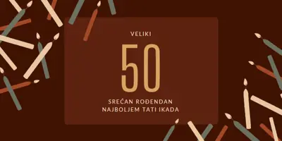 Srećan 15. rođendan brown modern-simple