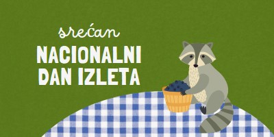 Srećan Nacionalni izlet green whimsical-color-block