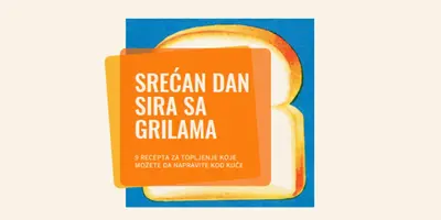 Srećan dan sira sa grilama orange modern-bold