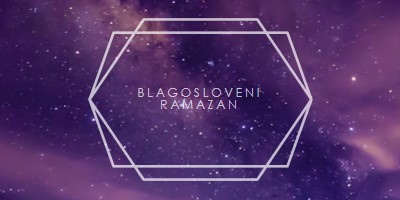 Blagosloveni Ramazan purple modern-geometric-&-linear