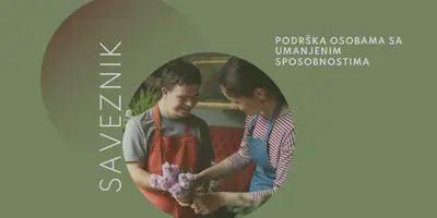 Pomoć je ovde green modern-simple