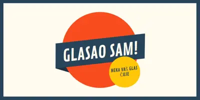 Glasao sam! red vintage-retro