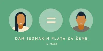 Danas je dan za jednaku platu green modern-color-block
