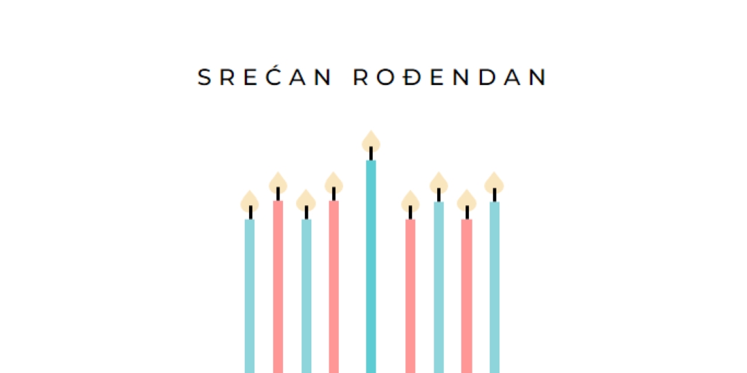 Srećne rođendanske sveće white modern-simple
