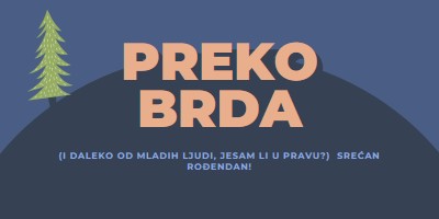 Preko brda blue modern-bold