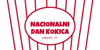 Nacionalni dan kokica white whimsical-line