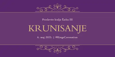 Kraljevska objava purple modern-simple