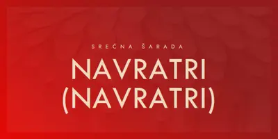 Srećna Šarada Navaratri red modern-simple