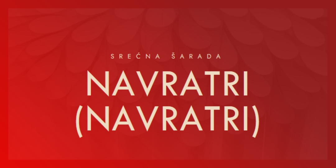 Srećna Šarada Navaratri red modern-simple