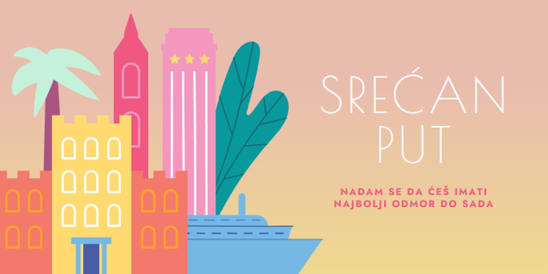 Srećan put pink modern-color-block