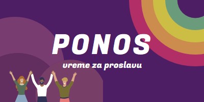 Proslavljanje ponosa purple modern-bold