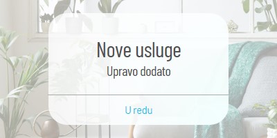 Obaveštenje o usluzi white modern-simple