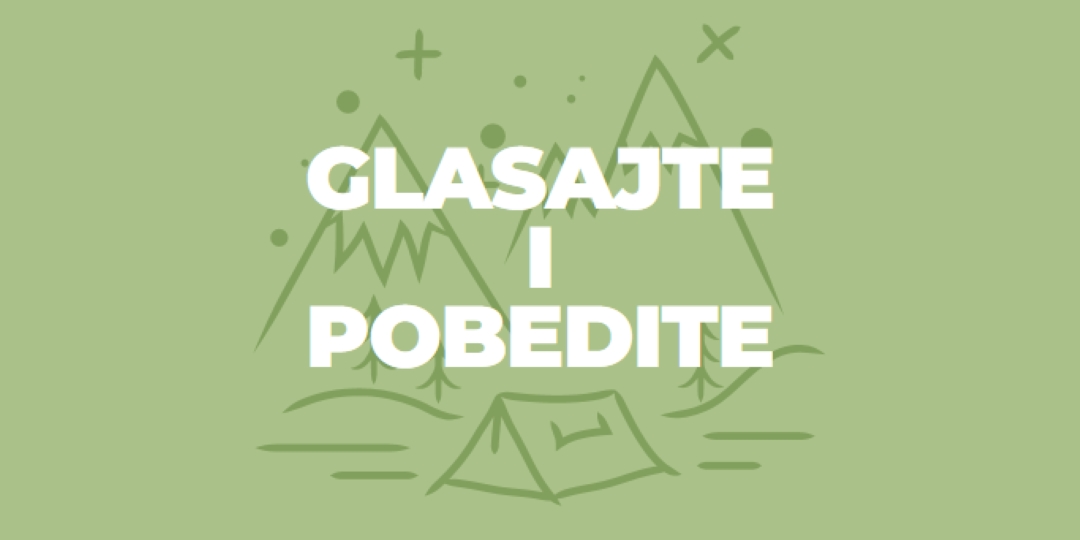Glasajte i pobedite green whimsical-line