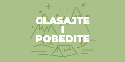 Glasajte i pobedite green whimsical-line