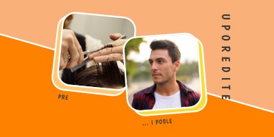 Pre i posle frizera orange modern-bold